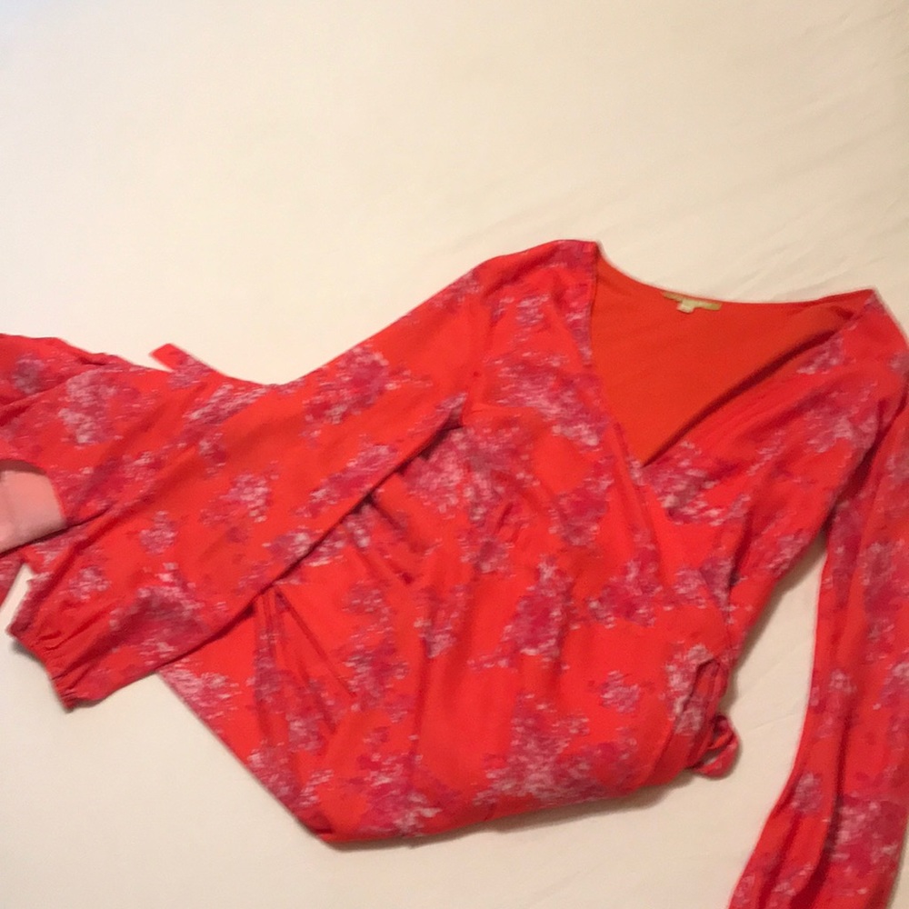 Gianni Bini floral wrap maxi dress